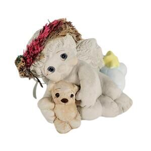 Dreamsicles Cherubs Angel 1996 Figurine Cuddle Up with Teddy Bear